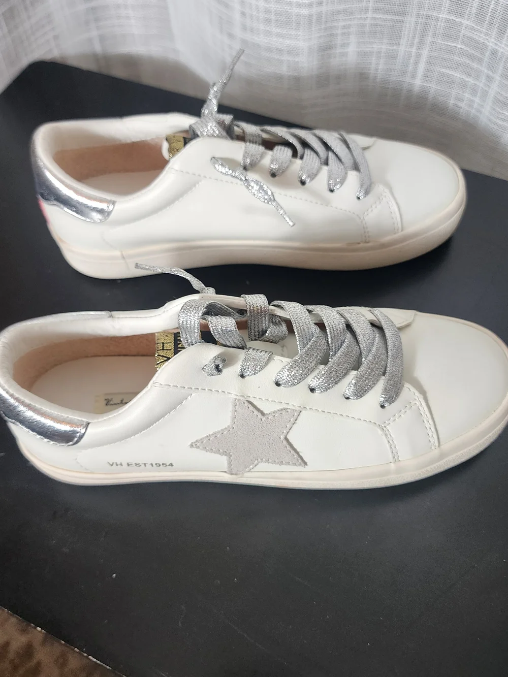 Vintage Havana White Sneakers with Silver Laces